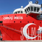 Turkish seismic research vessel Oruc Reis off Somalia's coast conducting oil and gas exploration, October 2024.