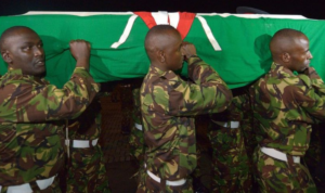 African Union soldiers in Somalia after a deadly al-Shabab attack