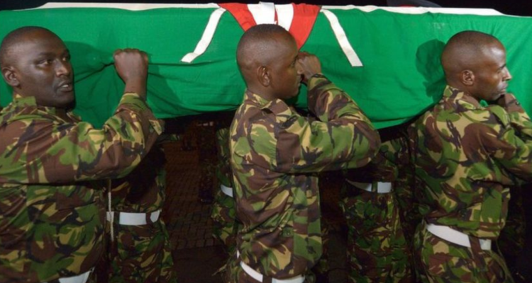 African Union soldiers in Somalia after a deadly al-Shabab attack