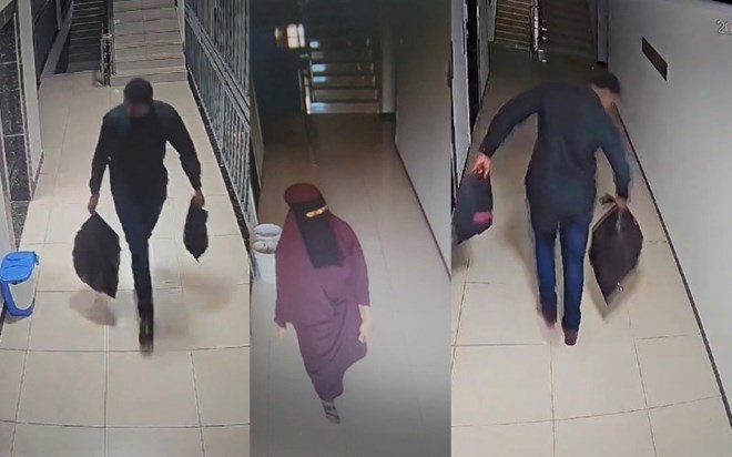 Surveillance footage captures Hashim Dagane Muhumed, the prime suspect in multiple murder cases in Nairobi, carrying two large bags out of a Lavington apartment on October 31, 2024. Authorities believe the bags may have contained the dismembered remains of Deka Abdinoor Gorone, whom Muhumed is suspected of killing. The footage, along with other evidence, has intensified the ongoing investigation and raised security concerns within the city. CREDIT / DCI KENYA